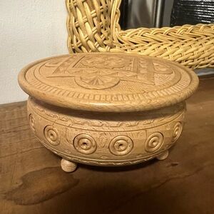 Carved Bowl With Lid